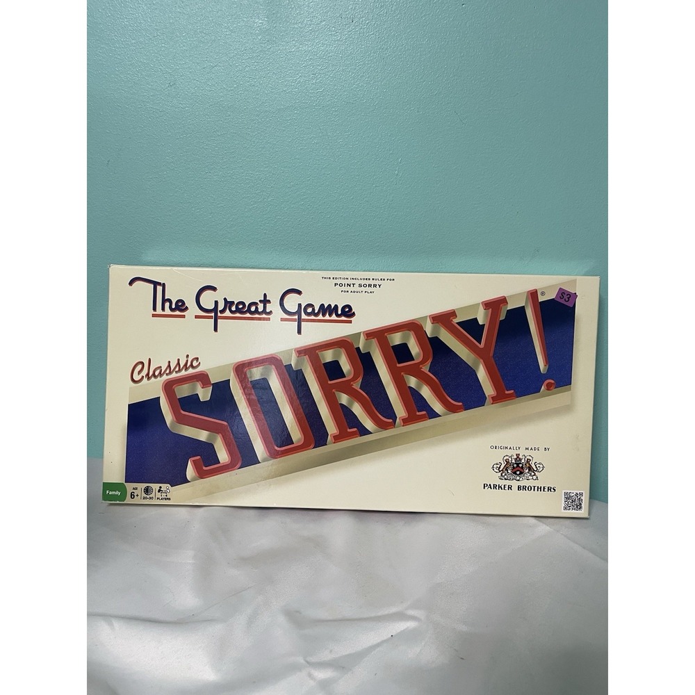 The Great Game Sorry Parker Brothers Vintage Complete‎